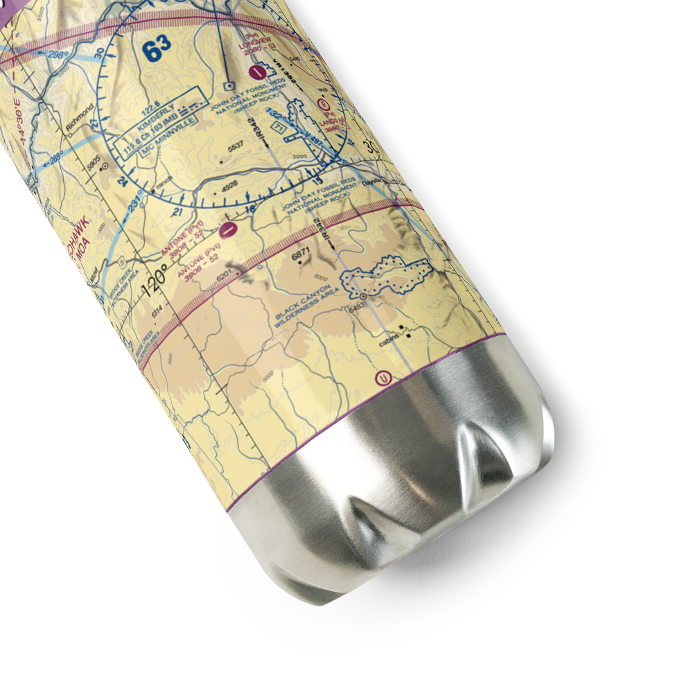 Antone Ranch Airport (64OG) VFR Sectional Water Bottle 