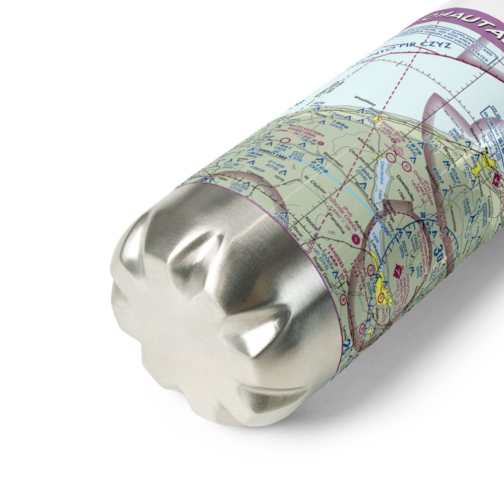Chautauqua Lake Airpark (65NY) VFR Sectional Water Bottle 