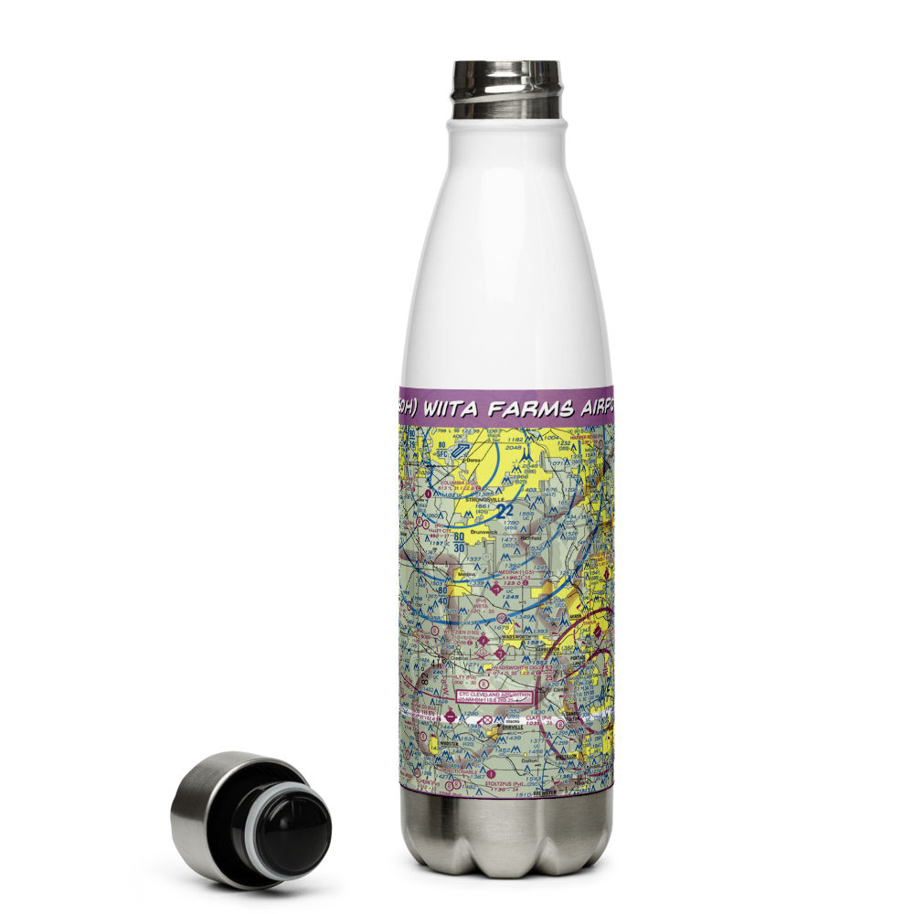 Wiita Farms Airport (65OH) VFR Sectional Water Bottle 