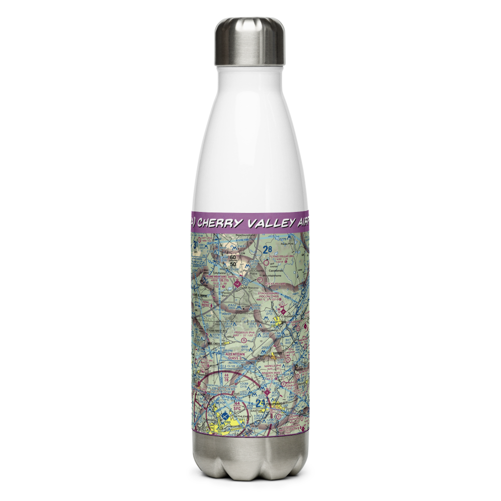 Cherry Valley Airport (65PA) VFR Sectional Water Bottle 