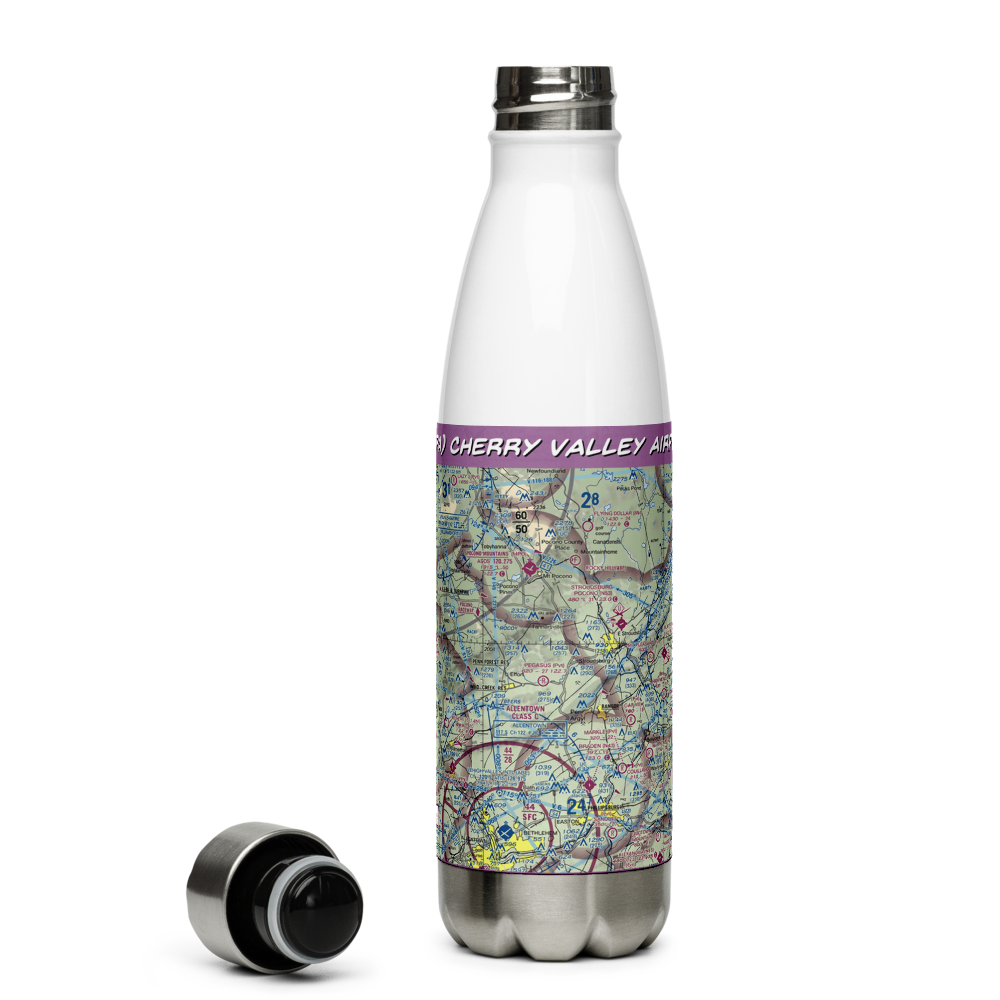 Cherry Valley Airport (65PA) VFR Sectional Water Bottle 