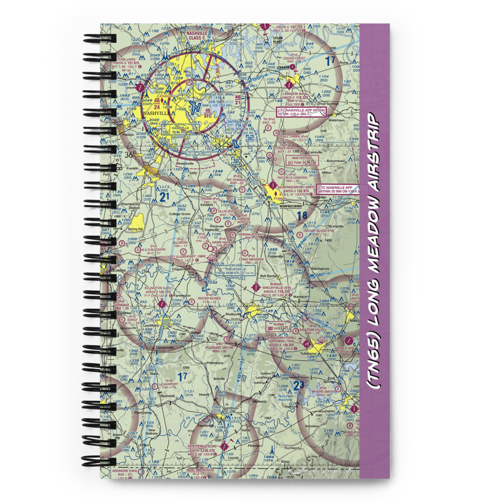 Long Meadow Airstrip (TN65) VFR Sectional Notebook 