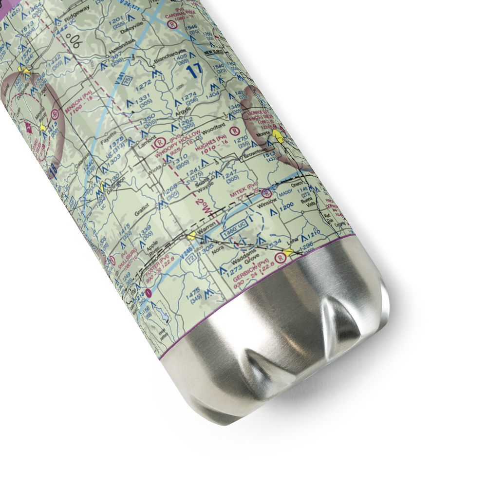 Whoopy Hollow Aerodrome (65WN) VFR Sectional Water Bottle 