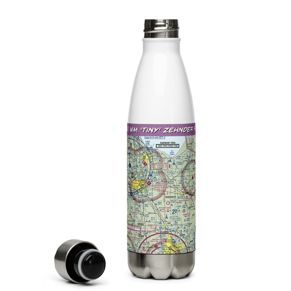 Wm 'Tiny' Zehnder Field (66G) VFR Sectional Water Bottle 