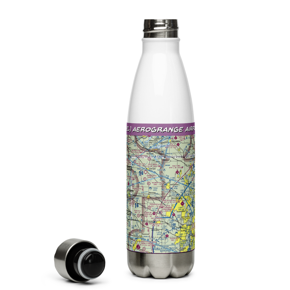 Aerogrange Airport (66IL) VFR Sectional Water Bottle 