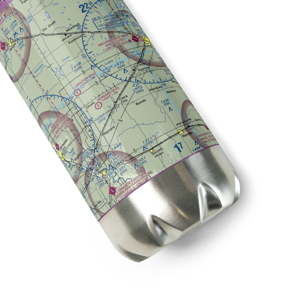 Howard's Airport (66MN) VFR Sectional Water Bottle 