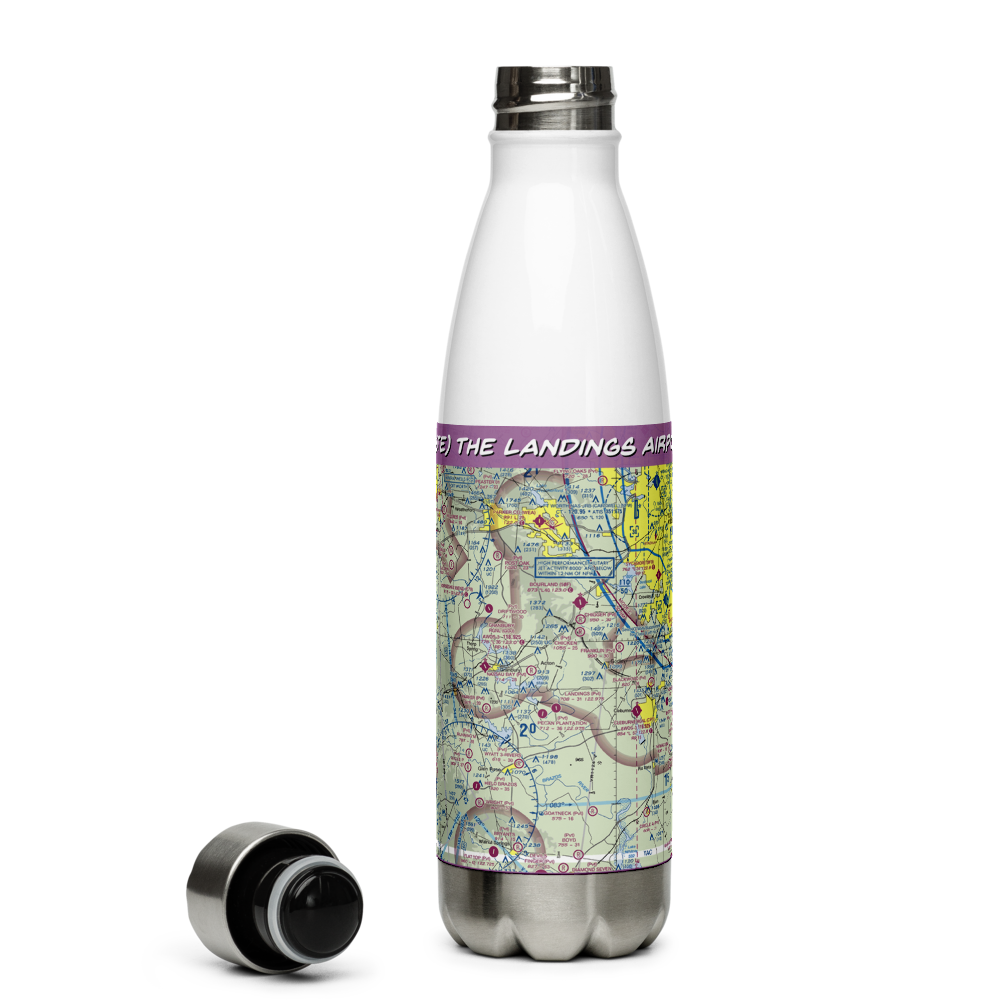 The Landings Airport (66TE) VFR Sectional Water Bottle 
