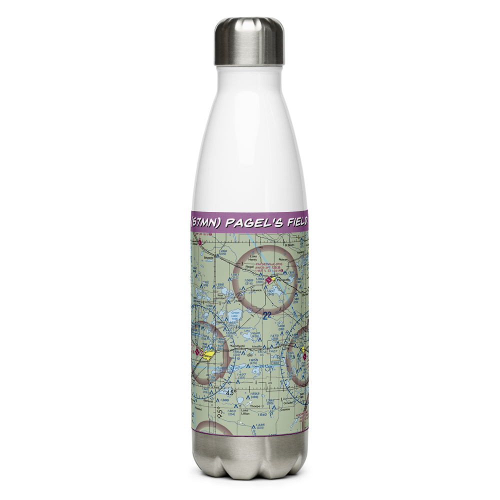 Pagel's Field (67MN) VFR Sectional Water Bottle 