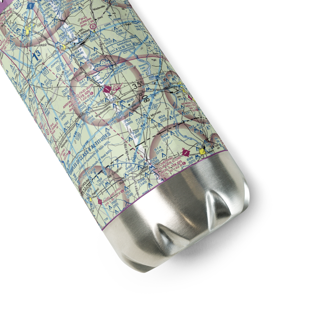 Hightower Areo Plantation Airport (67NC) VFR Sectional Water Bottle 