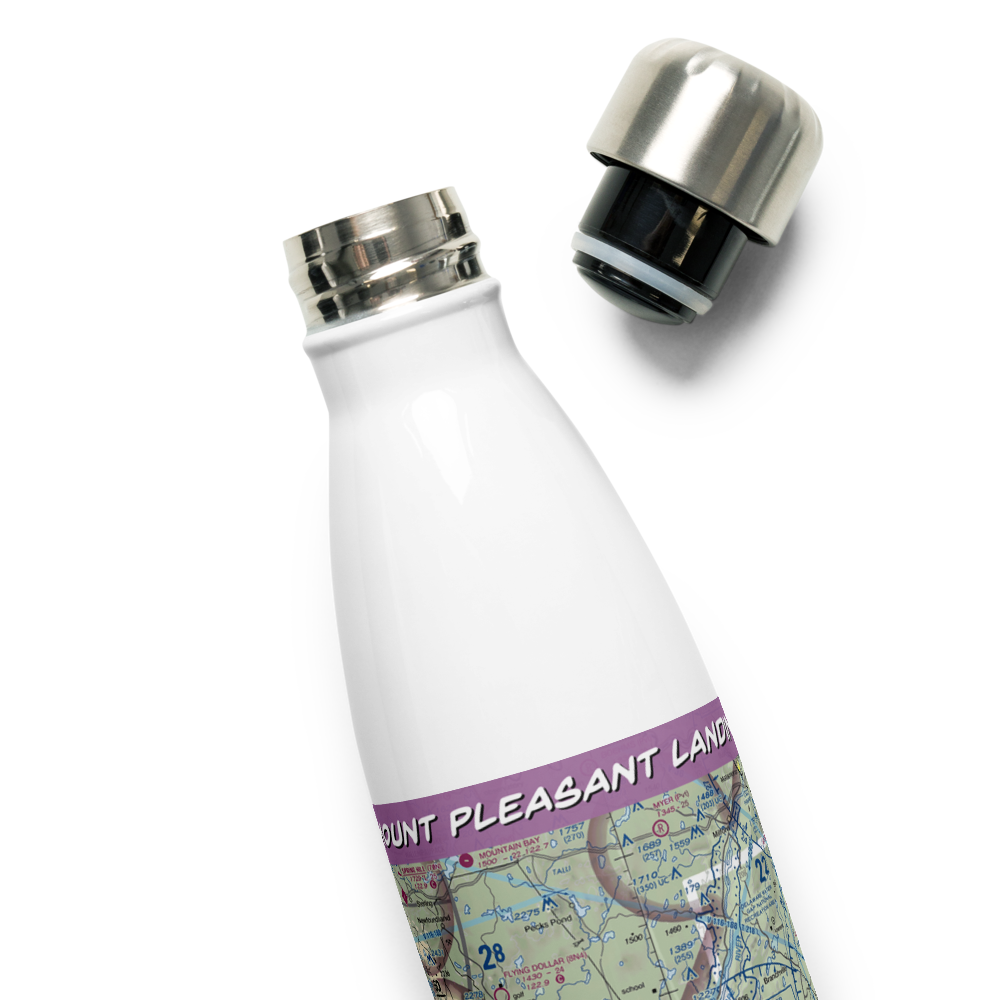 Mount Pleasant Landing Strip (67NJ) VFR Sectional Water Bottle 