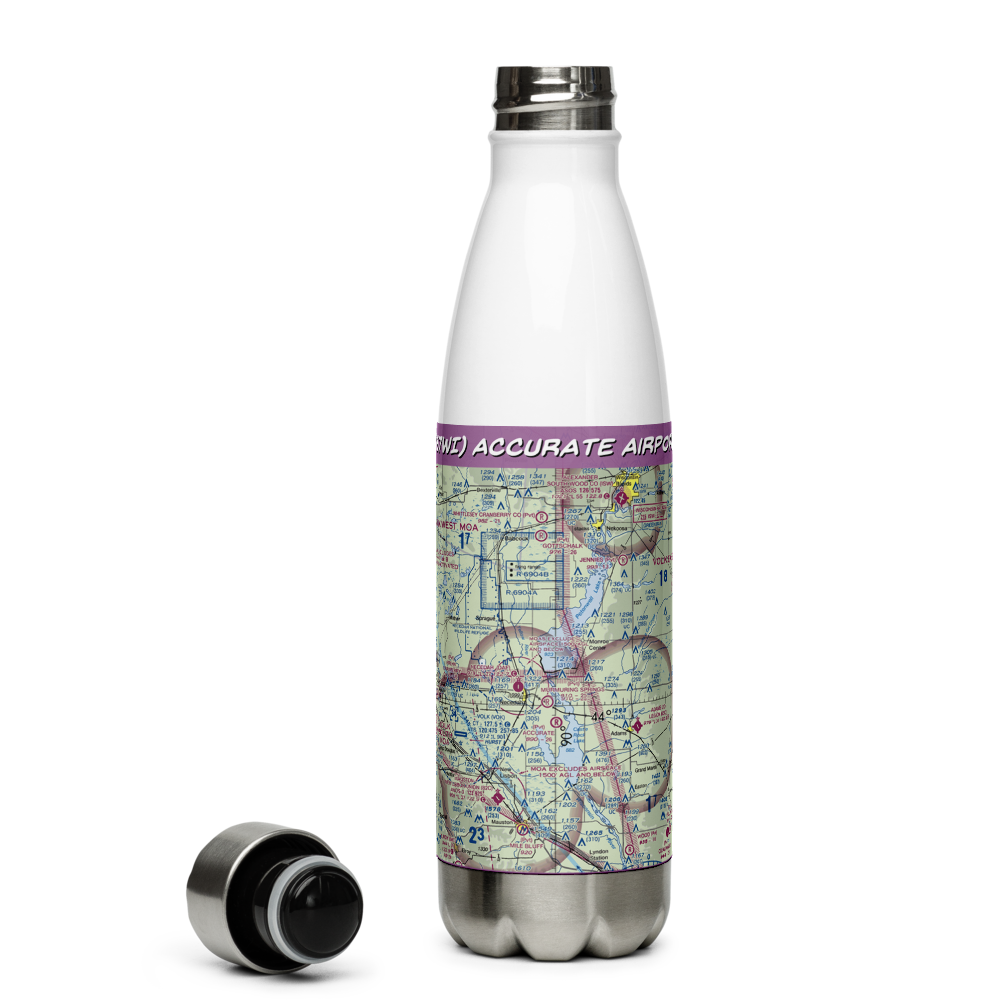 Accurate Airport (67WI) VFR Sectional Water Bottle 