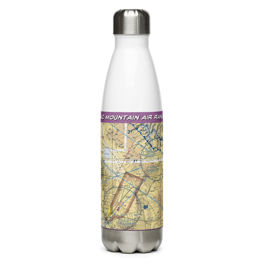Music Mountain Air Ranch Airport (68AZ) VFR Sectional Water Bottle 