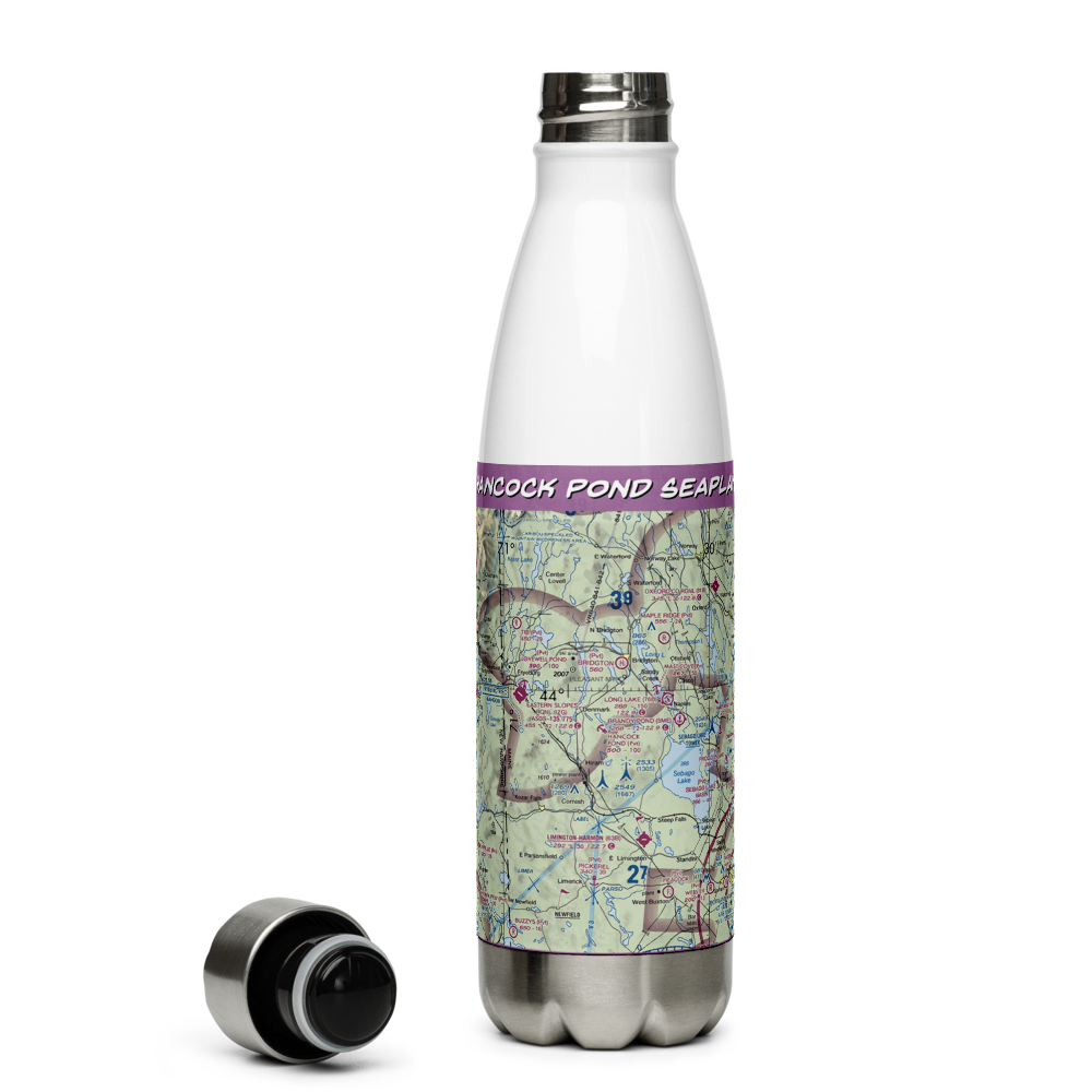 Hancock Pond Seaplane Base (68JY) VFR Sectional Water Bottle 