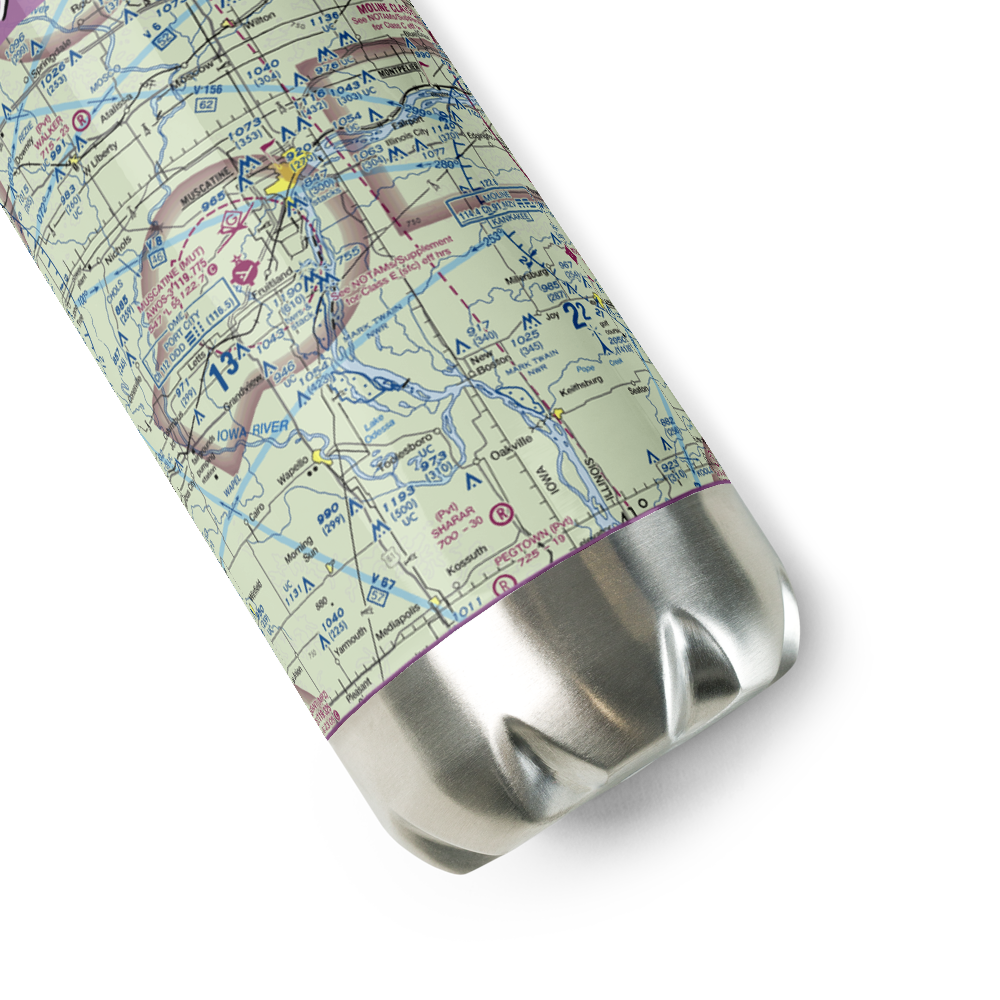 Maas Airstrip (69LL) VFR Sectional Water Bottle 