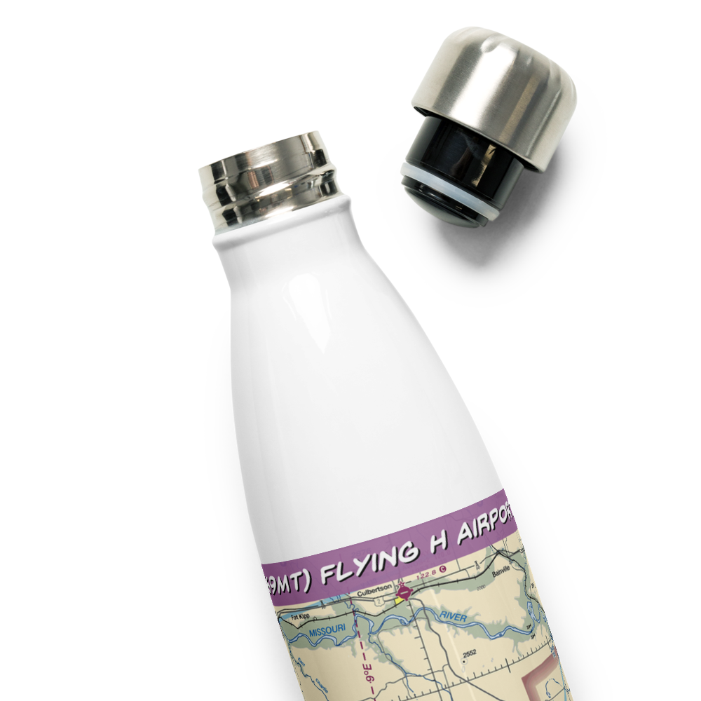 Flying H Airport (69MT) VFR Sectional Water Bottle 