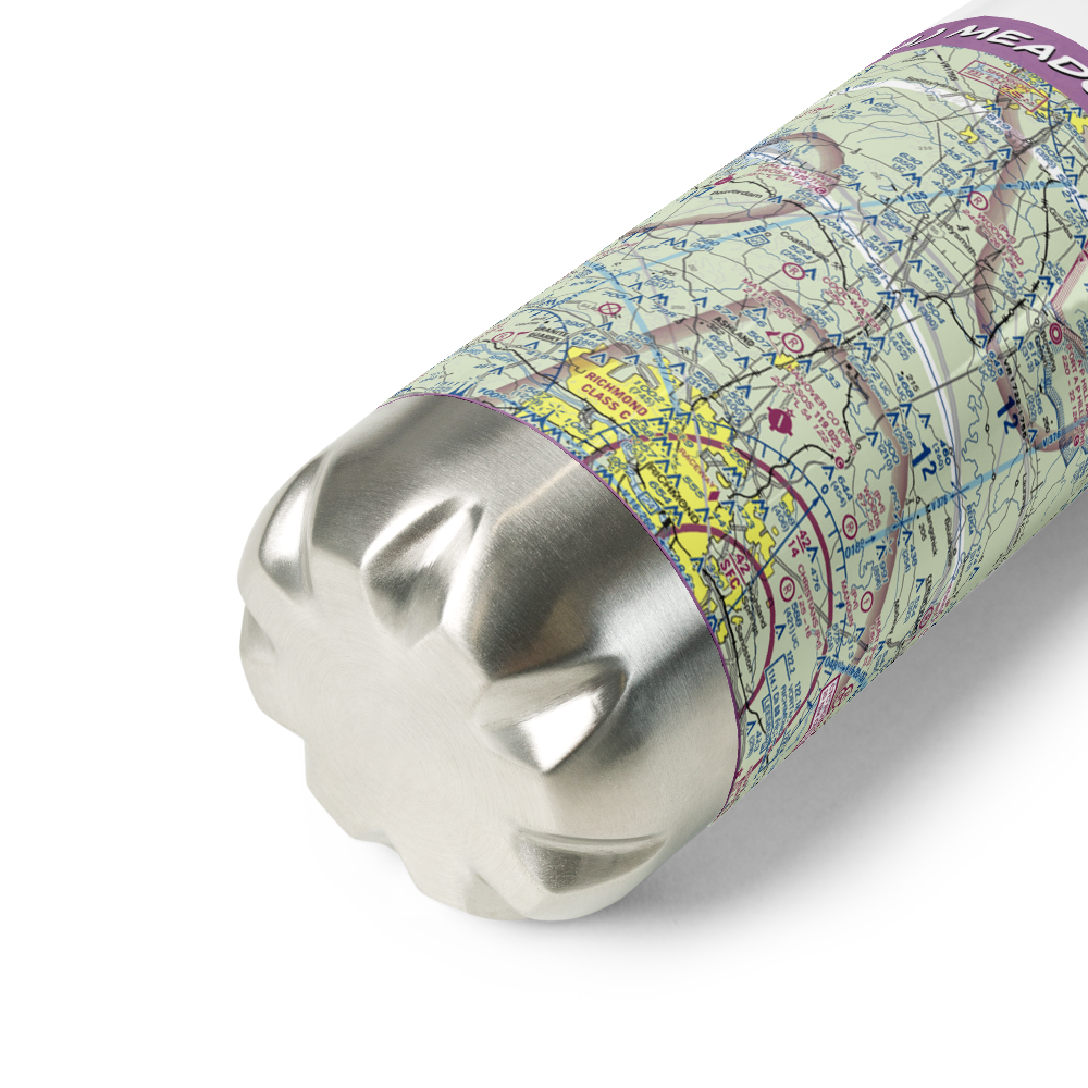 Meadow Farm Airport (69VA) VFR Sectional Water Bottle 