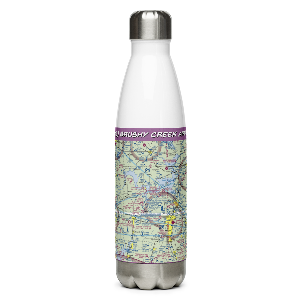 Brushy Creek Airport (69XS) VFR Sectional Water Bottle 