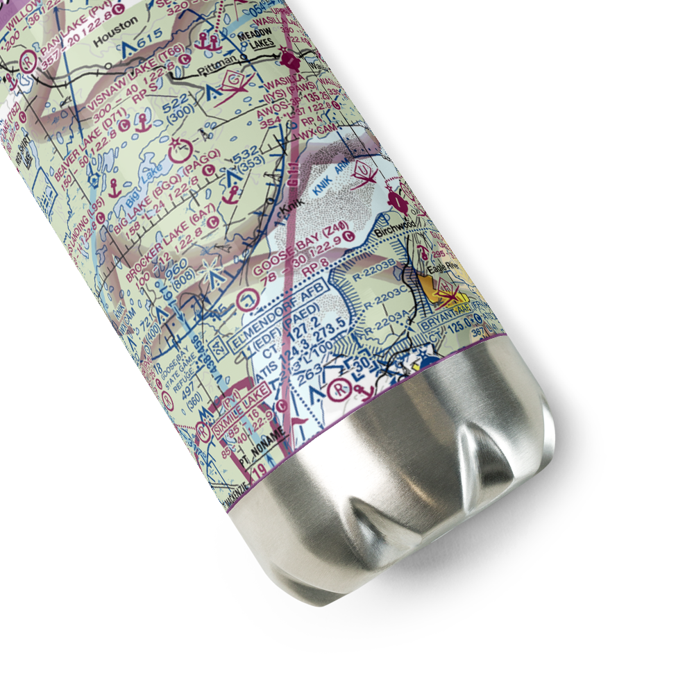 Brocker Lake Seaplane Base (6A7) VFR Sectional Water Bottle 