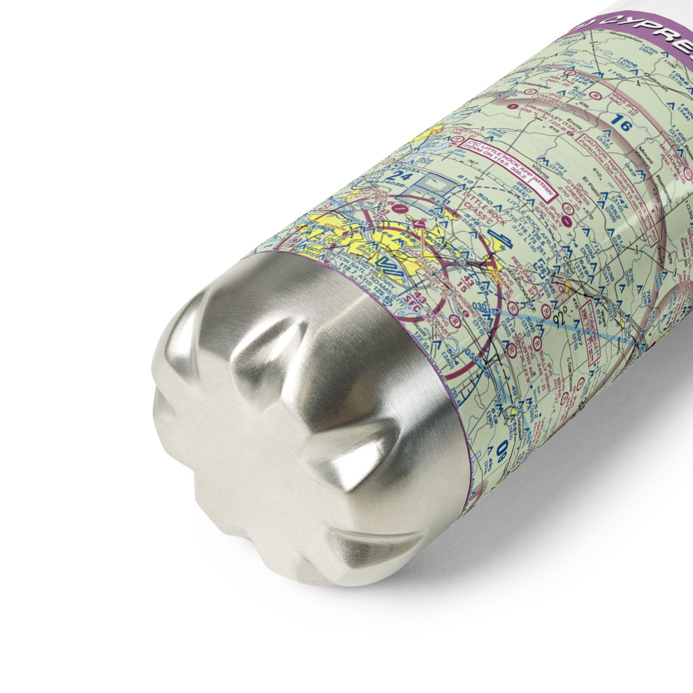 Cypress Creek Airpark (6AR0) VFR Sectional Water Bottle 