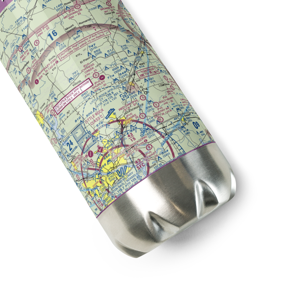 Cypress Creek Airpark (6AR0) VFR Sectional Water Bottle 
