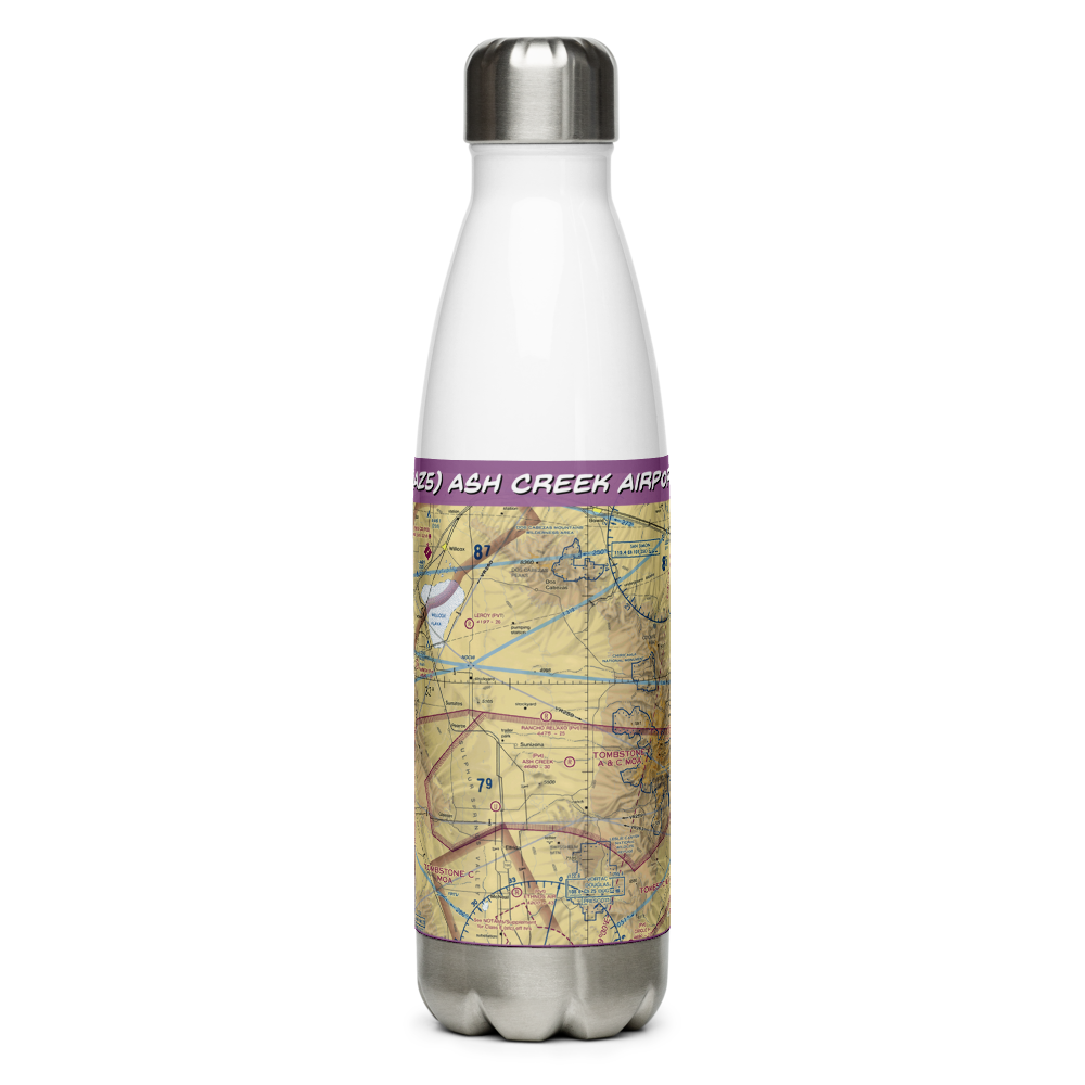 Ash Creek Airport (6AZ5) VFR Sectional Water Bottle 