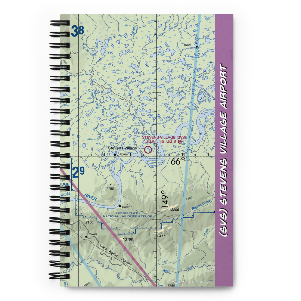 Stevens Village Airport (SVS) VFR Sectional Notebook 