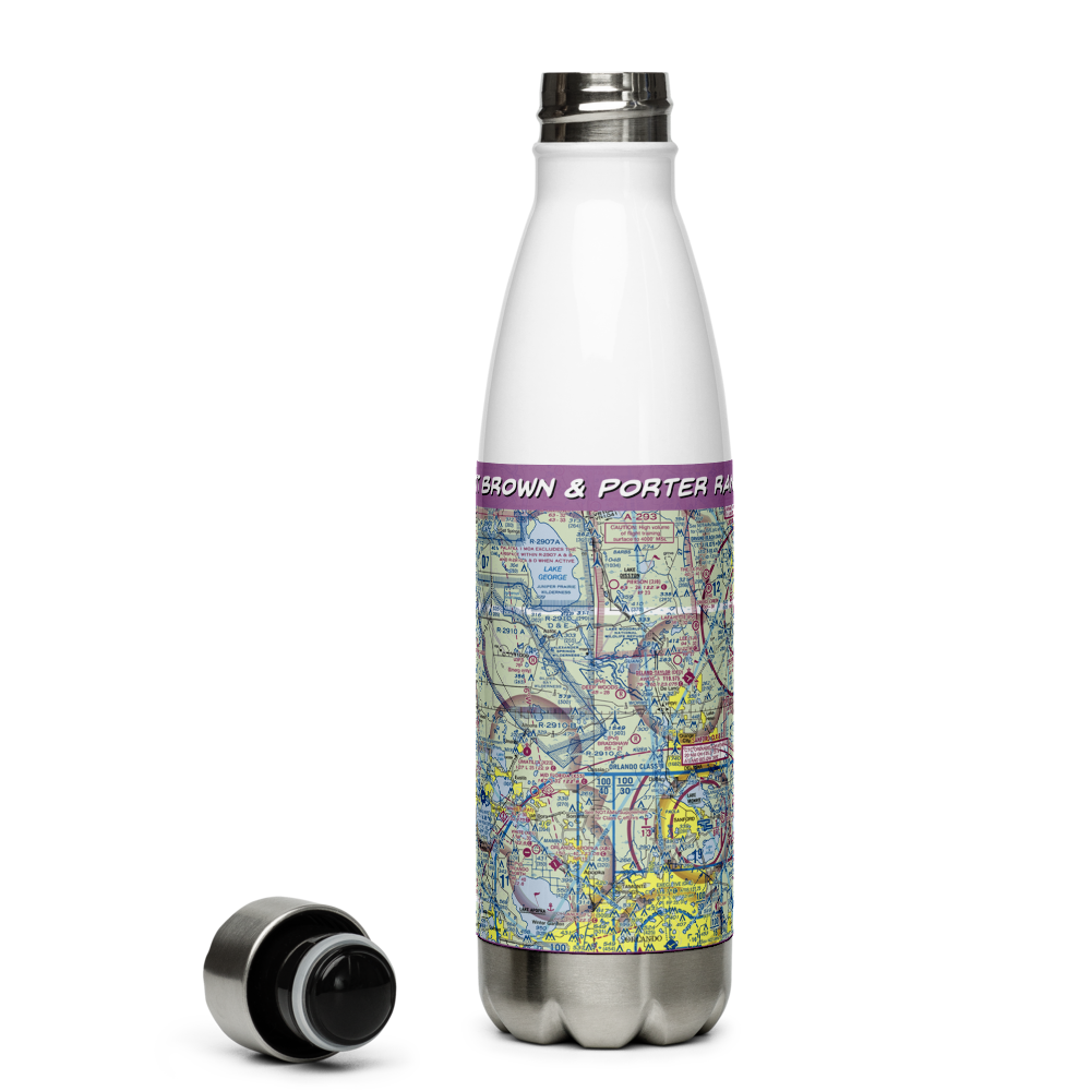 Britt Brown & Porter Ranch Airport (6FD6) VFR Sectional Water Bottle 
