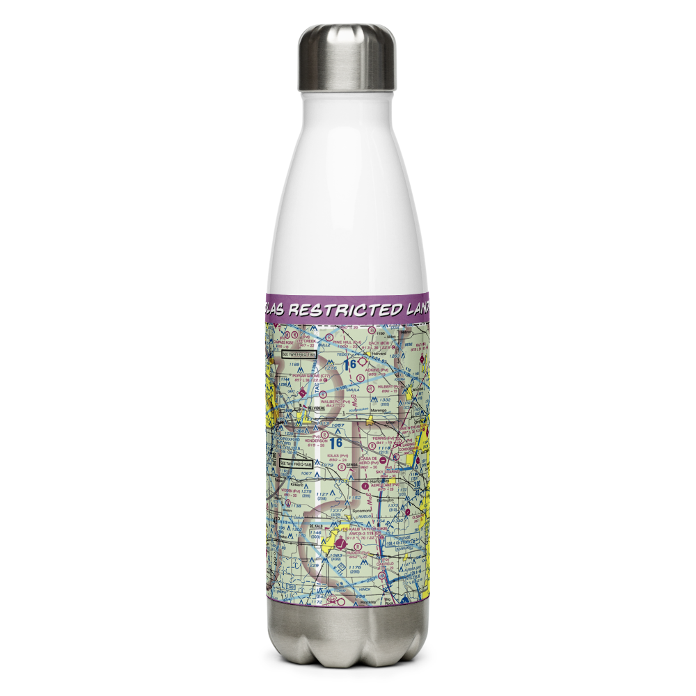 Idlas Restricted Landing Area (IL60) VFR Sectional Water Bottle 