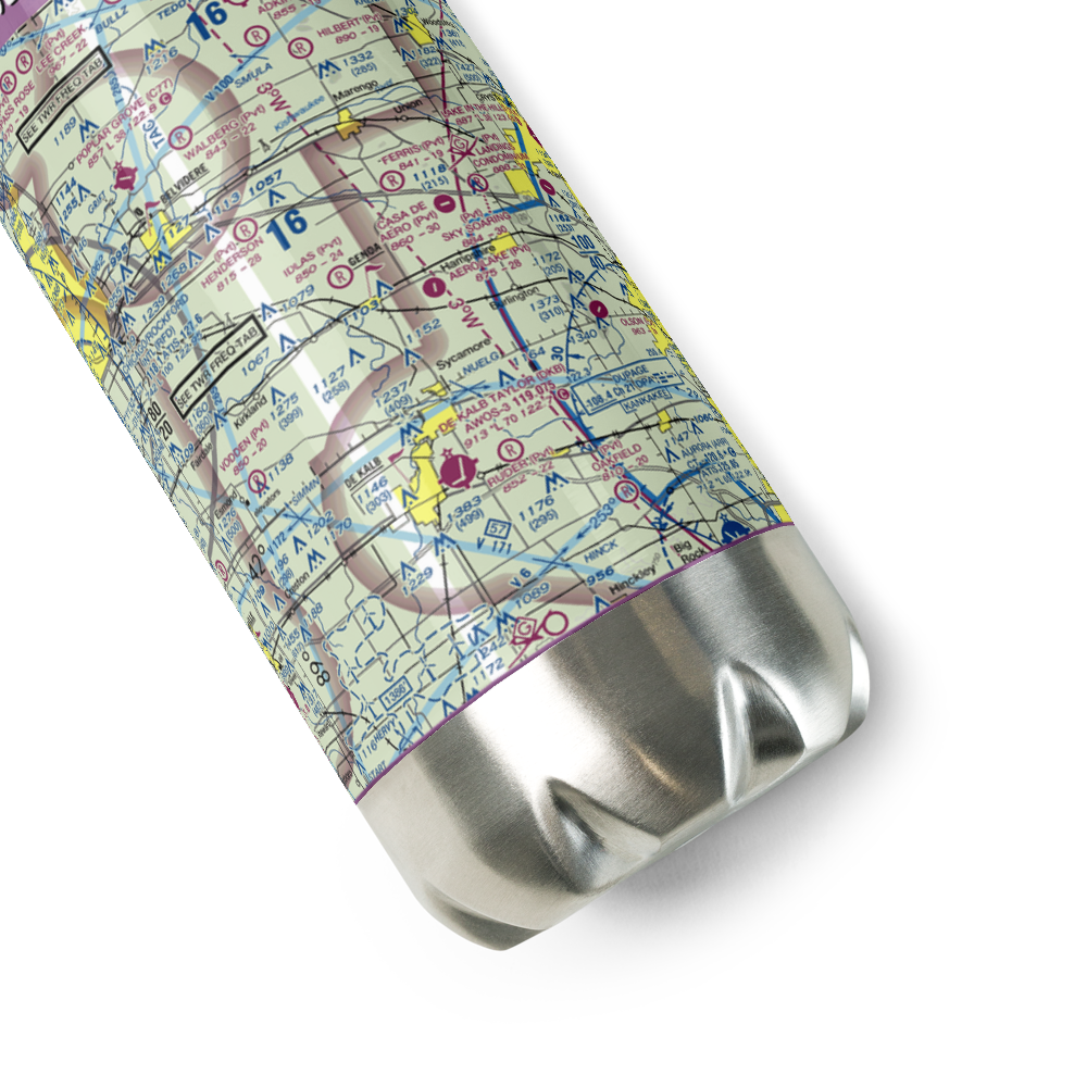 Idlas Restricted Landing Area (IL60) VFR Sectional Water Bottle 