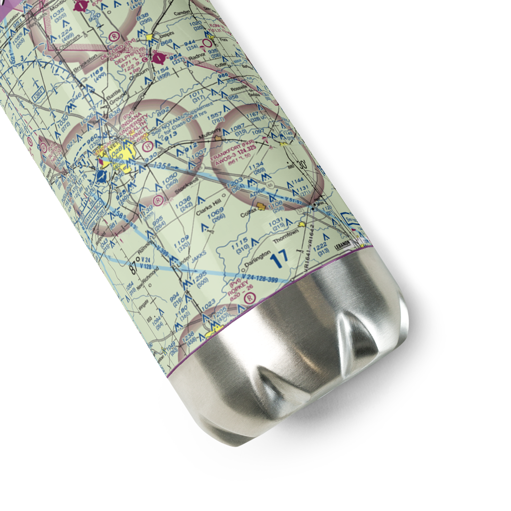 Wyandotte Airport (6IN3) VFR Sectional Water Bottle 