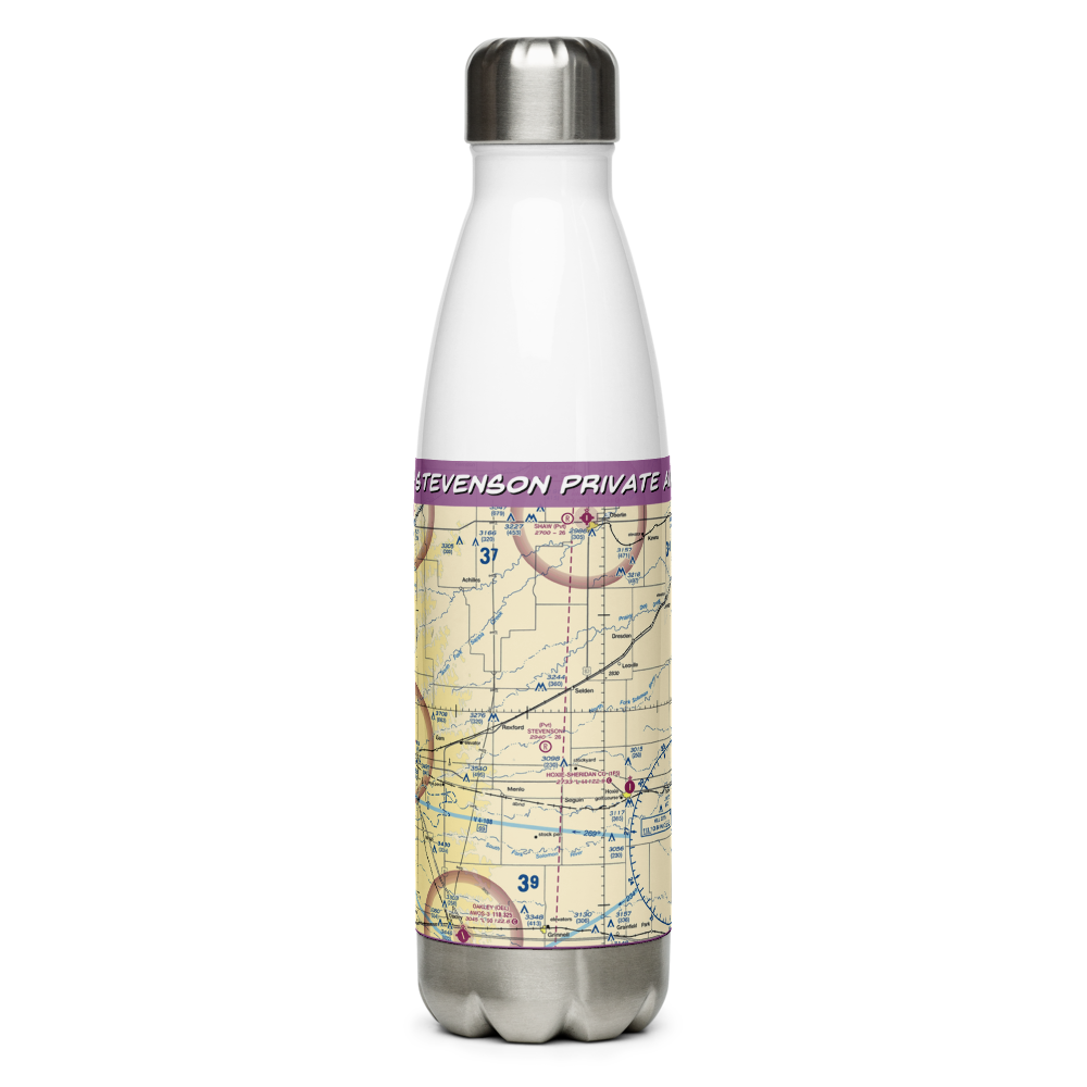 Stevenson Private Airport (6KS2) VFR Sectional Water Bottle 