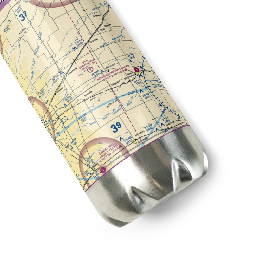 Stevenson Private Airport (6KS2) VFR Sectional Water Bottle 