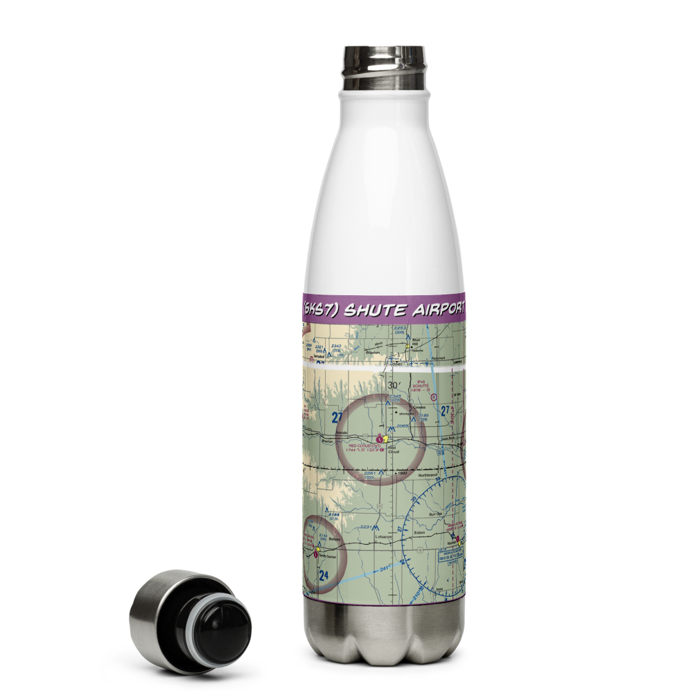 Shute Airport (6KS7) VFR Sectional Water Bottle 