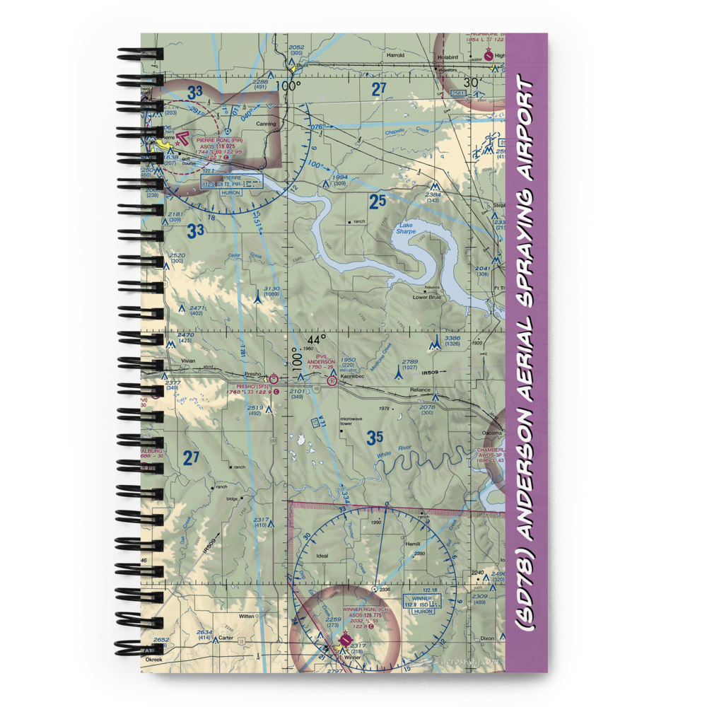 Anderson Aerial Spraying Airport (SD78) VFR Sectional Notebook 