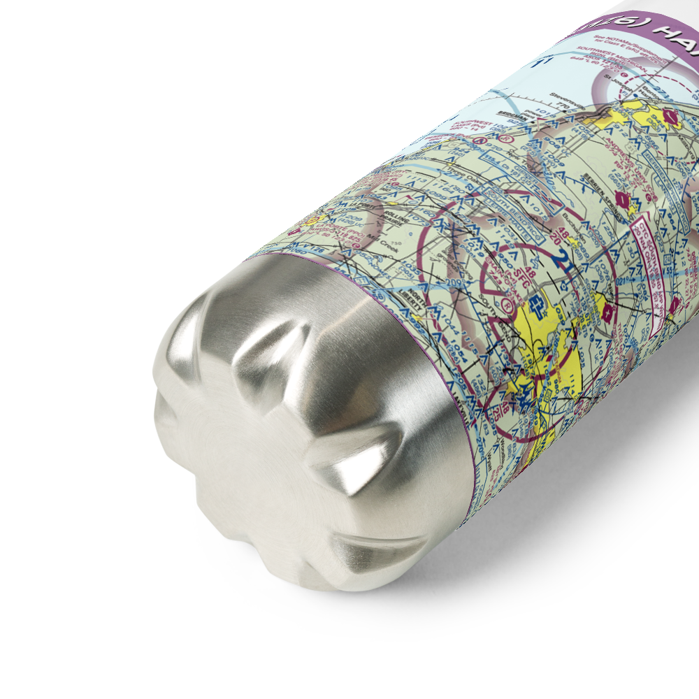 Hancock Airport (6MI6) VFR Sectional Water Bottle 