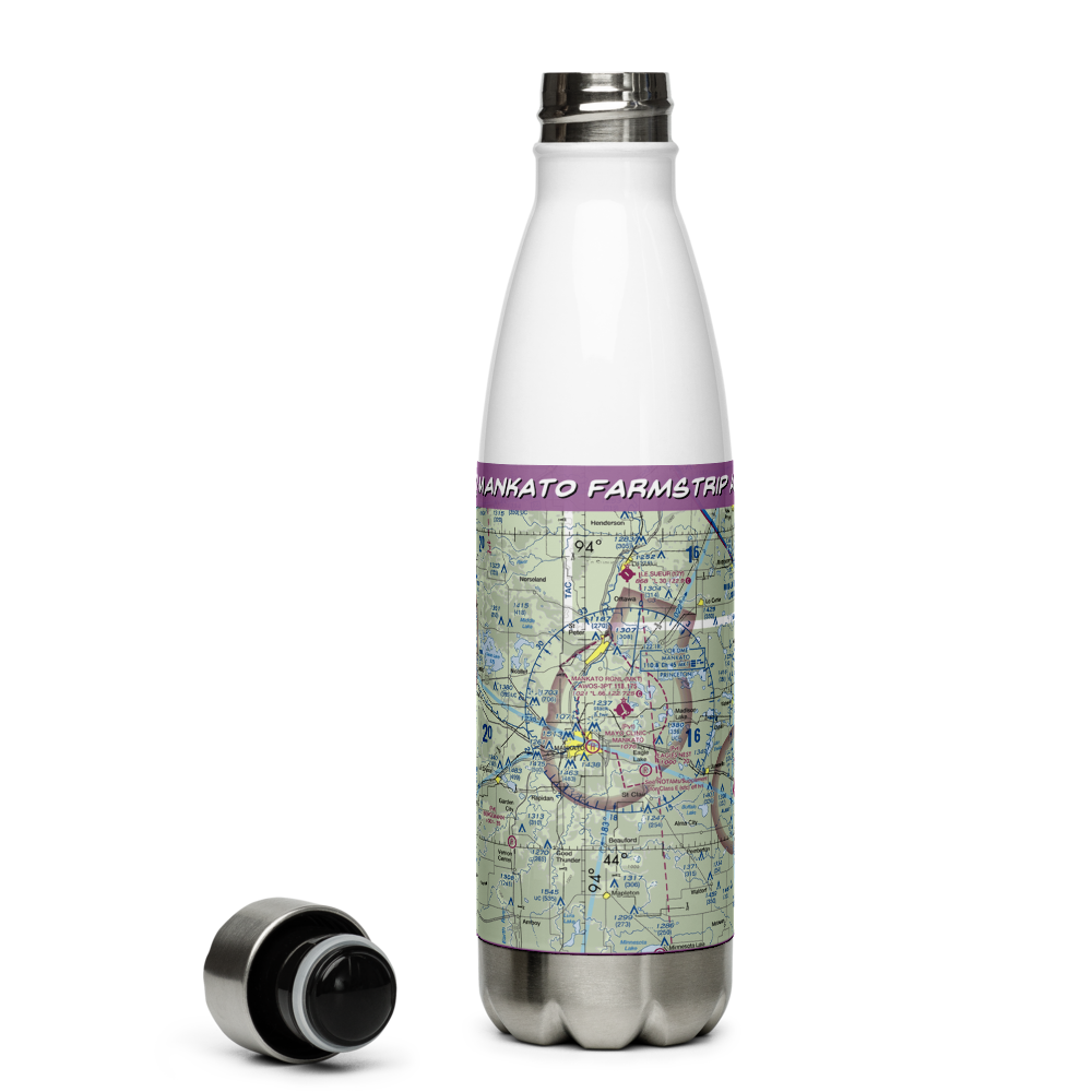 Mankato Farmstrip Airport (6MN7) VFR Sectional Water Bottle 