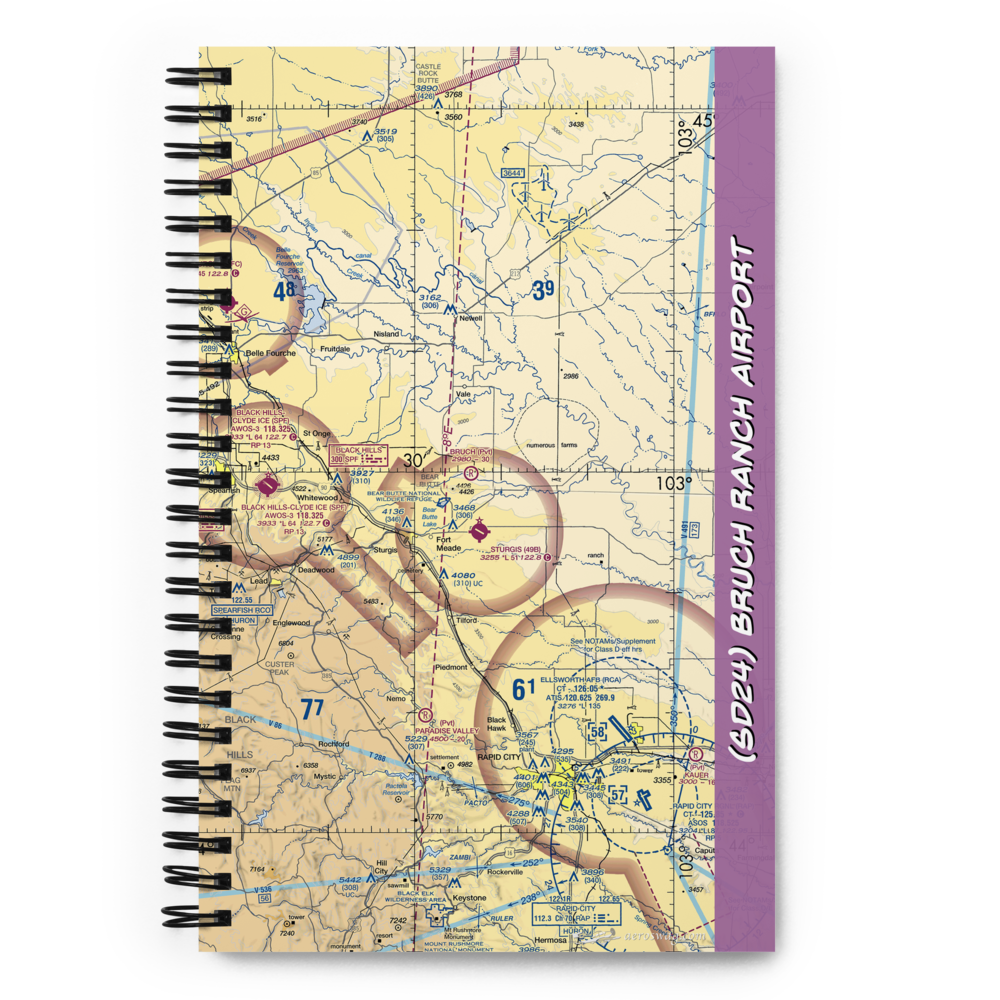 Bruch Ranch Airport (SD24) VFR Sectional Notebook 