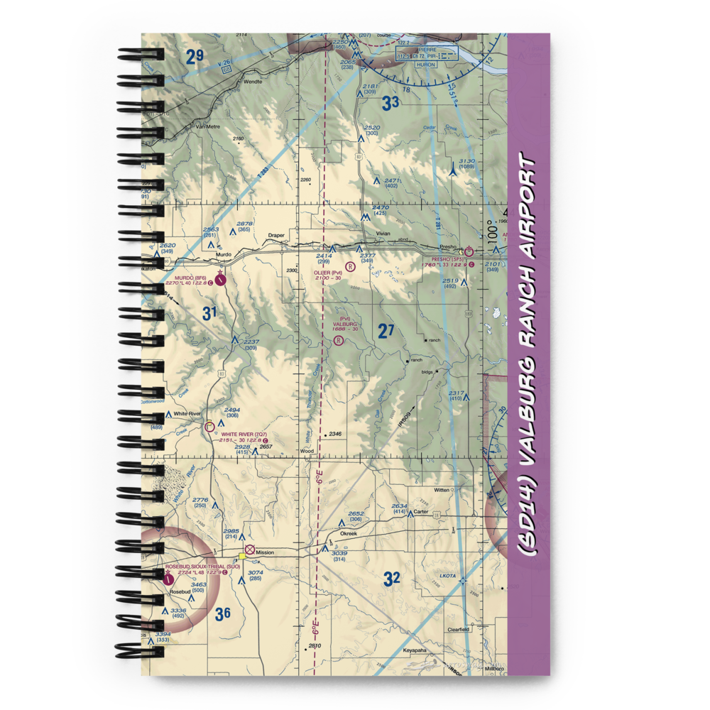 Valburg Ranch Airport (SD14) VFR Sectional Notebook 