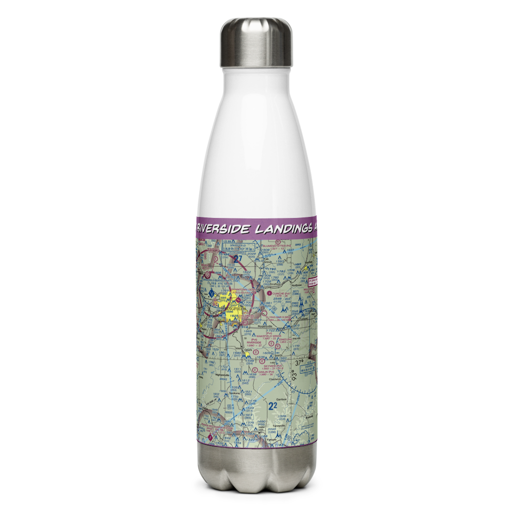 Riverside Landings Airport (6MO7) VFR Sectional Water Bottle 