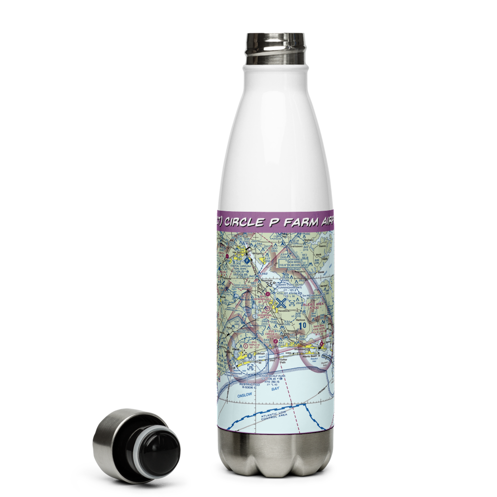 Circle P Farm Airport (6NC7) VFR Sectional Water Bottle 