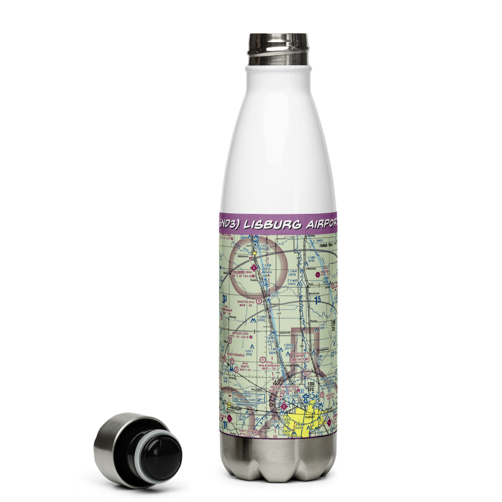 Lisburg Airport (6ND3) VFR Sectional Water Bottle 