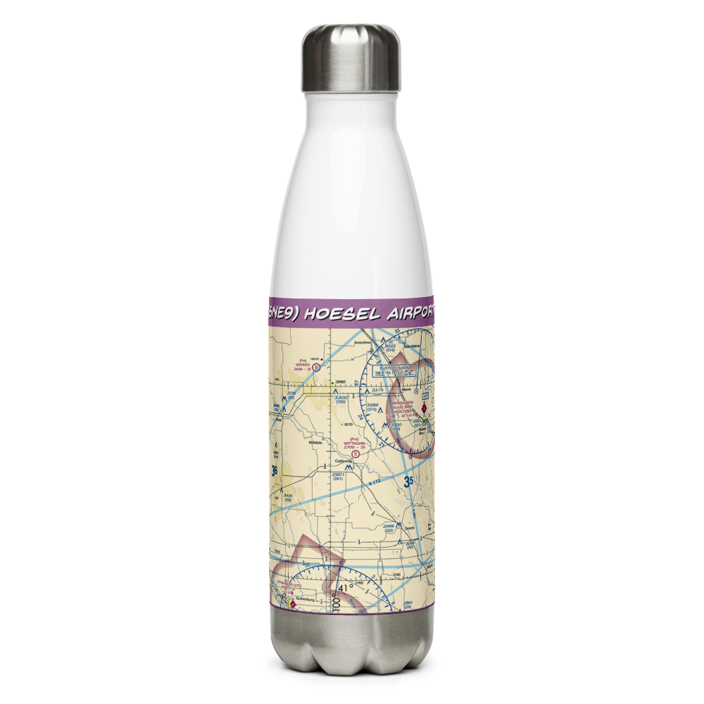 Hoesel Airport (6NE9) VFR Sectional Water Bottle 