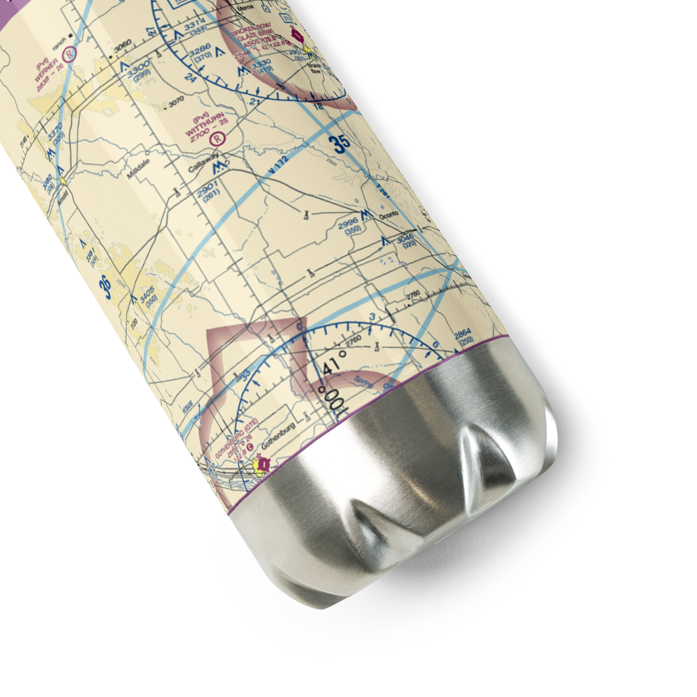 Hoesel Airport (6NE9) VFR Sectional Water Bottle 