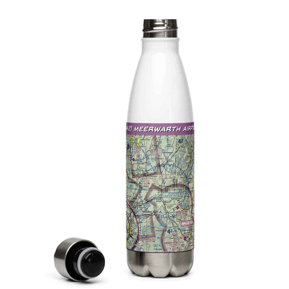 Meerwarth Airport (6NK2) VFR Sectional Water Bottle 