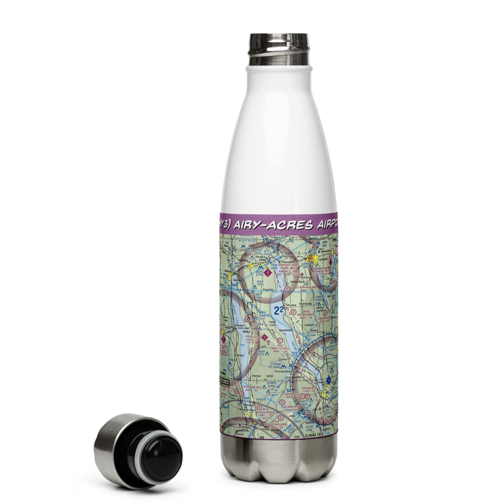 Airy-Acres Airport (6NY3) VFR Sectional Water Bottle 
