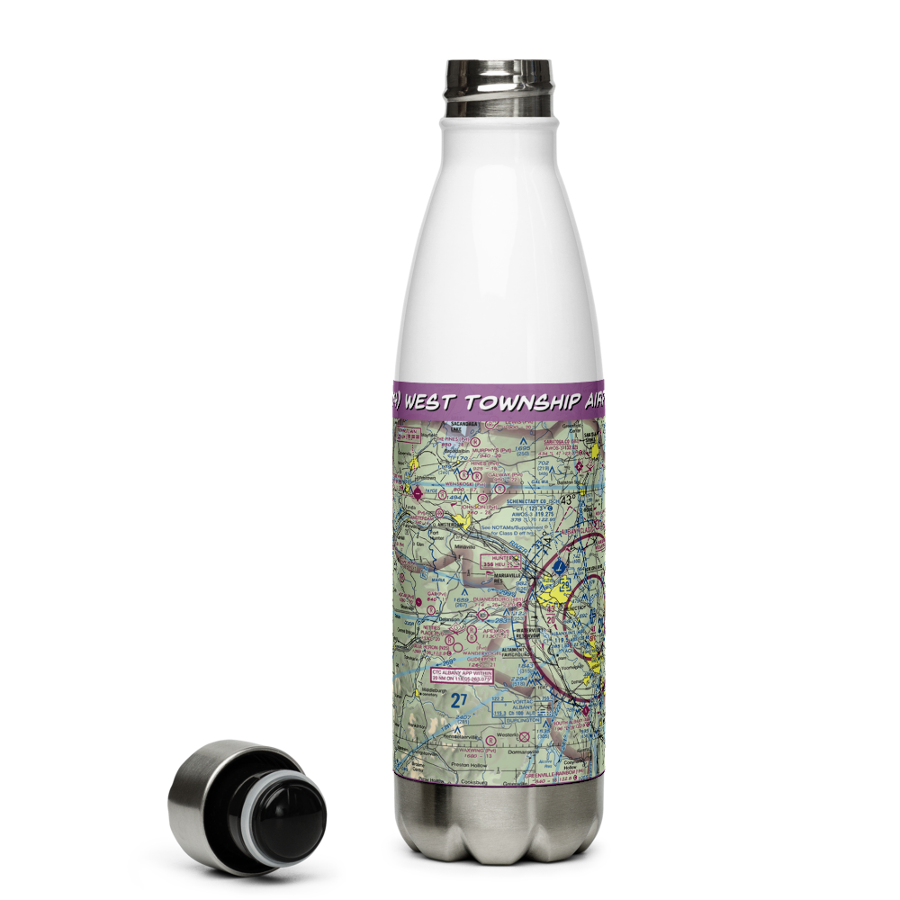 West Township Airport (6NY4) VFR Sectional Water Bottle 