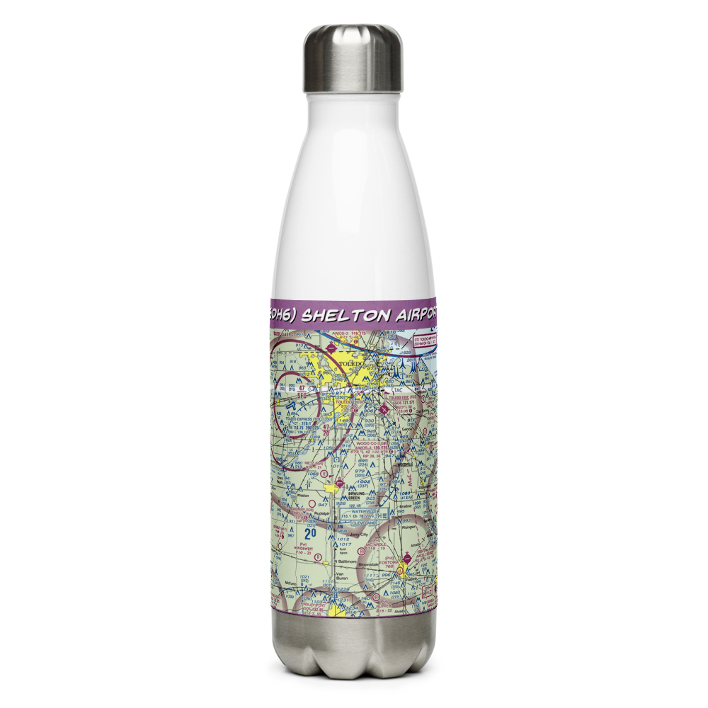 Shelton Airport (6OH6) VFR Sectional Water Bottle 