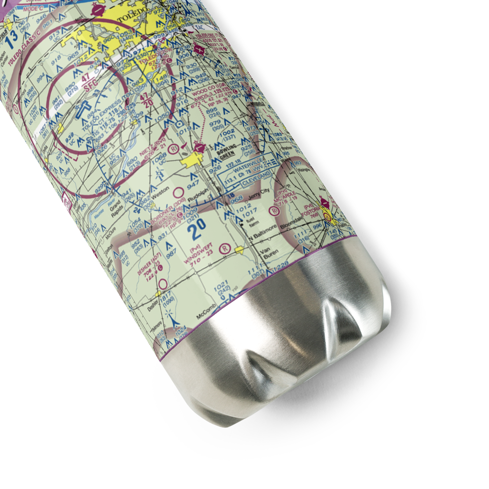 Nietz Airport (6OH7) VFR Sectional Water Bottle 