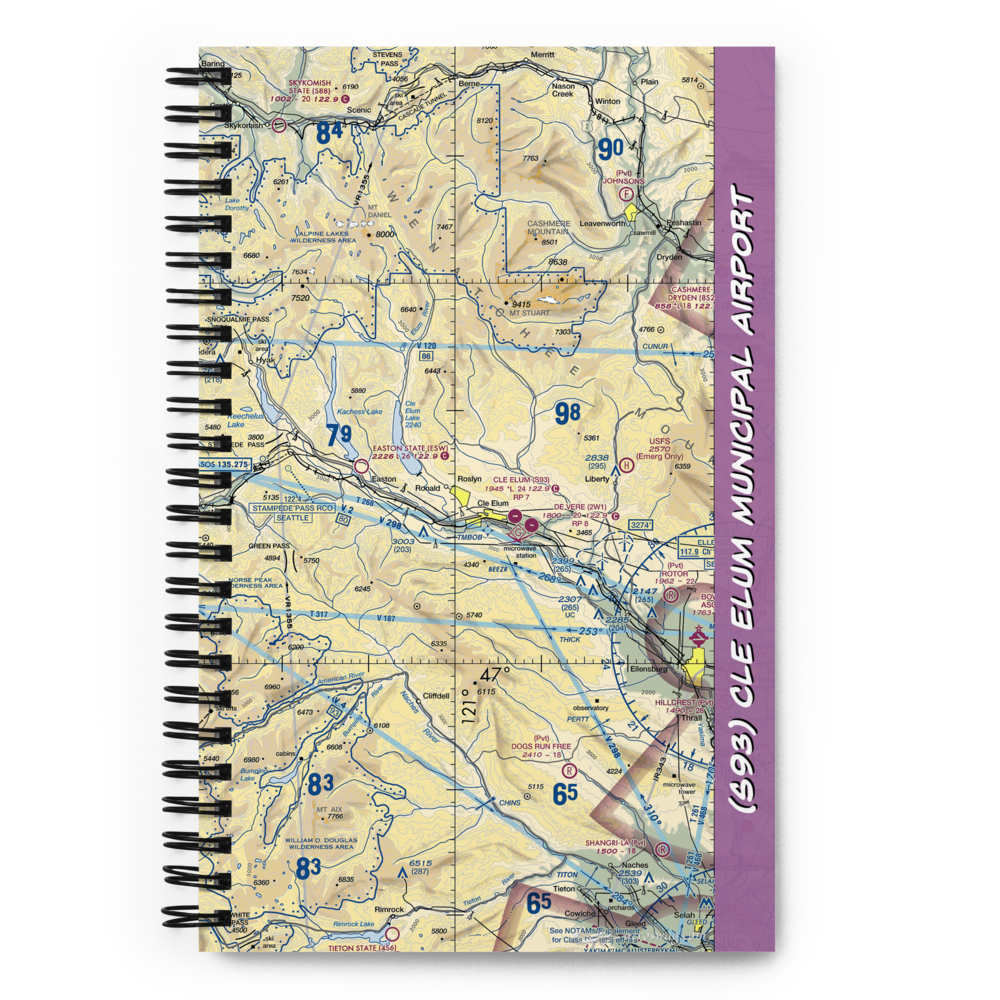 Cle Elum Municipal Airport (S93) VFR Sectional Notebook 