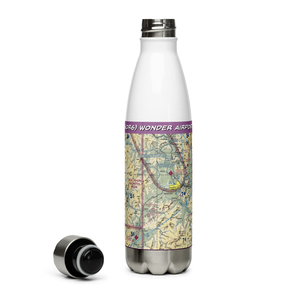 Wonder Airport (6OR6) VFR Sectional Water Bottle 